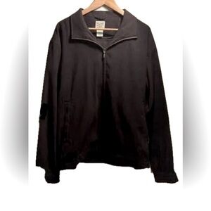 Men’s vintage black zip up pocketed jacket